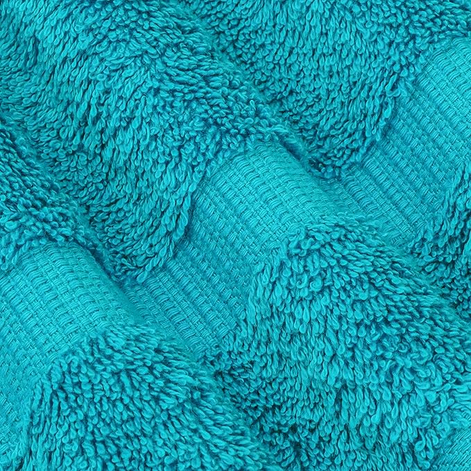 Chakir Turkish Linens 100% Cotton Premium Turkish Towels for Bathroom | 30'' x 60'' Large Bath Towels (4 Piece, Aqua)