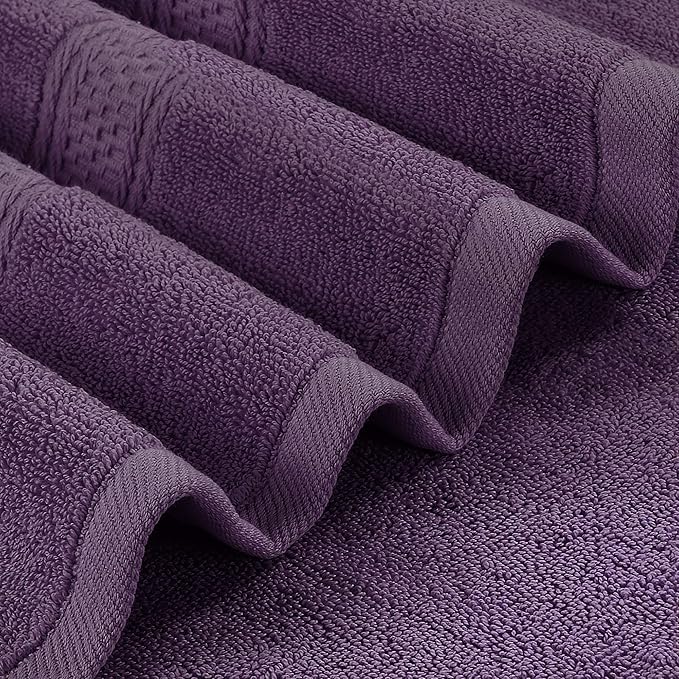 Utopia Towels 4 Pack Premium Bath Towels Set, 27 by 54 Inches, 100% Ring Spun Cotton 600GSM, Lightweight and Highly Absorbent Quick Drying Towels, Perfect for Daily Use, Plum