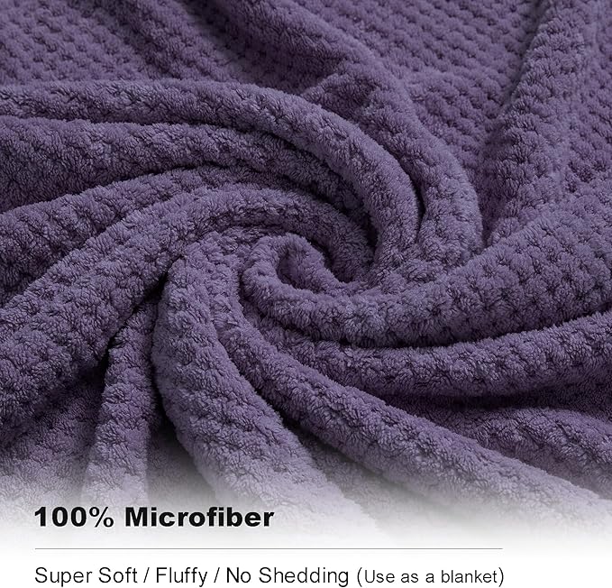 Extra Large Bath Towel Sheet Set 35x70 Inches - Oversized Bath Towels Set,Large Microfiber - Quick Dry,Lightweight,Super Soft,Highly Absorbent Towel Set for Bathroom,Pack of 4(Russian Violet)