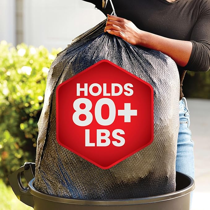 Glad ForceFlex Heavy Duty Trash Bags With Clorox, Mountain Air, 30 Gal, 50 Ct (Package May Vary)