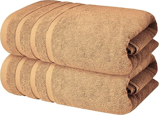 Infinitee Xclusives 100% Cotton Luxury Bath Towels Set of 2 (27x54 Inches) (Cosmic Sand, Bath Towels - Pack 2)