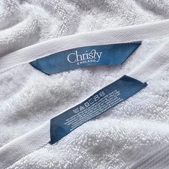 Christy Supreme Hygro 6 Piece Towel Set | White | 100% Luxury Supima Cotton | Ultra Soft | Super Absorbent | 650GSM | 2 Bath Towels 2 Hand Towels 2 Face Cloths