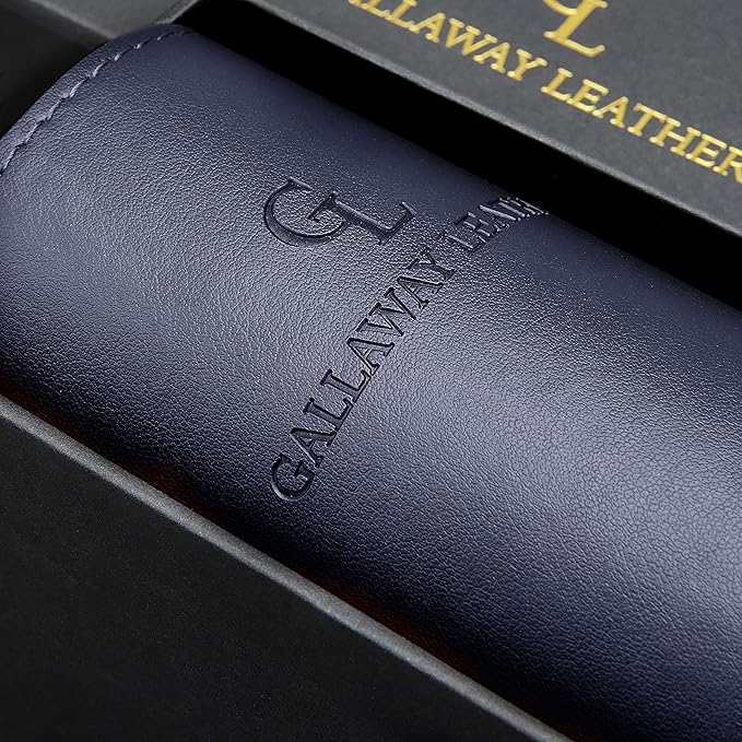 Gallaway Leather Desk Pad – 25 x 17 inch - Desk Mat Home Office Desk Accessories Desktop Protector XXL Mouse Pad Writing Desk Blotter - Navy Blue - Medium