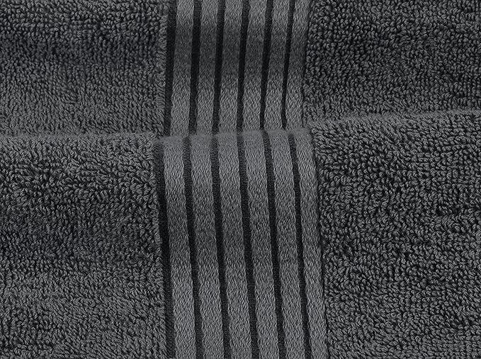 Utopia Towels 48-Piece Premium Towel Set, 12 Bath Towels, 12 Hand Towels, and 24 Wash Cloths, 100% Ring Spun Cotton Highly Absorbent Towels for Bathroom, Sports, and Hotel (Grey)