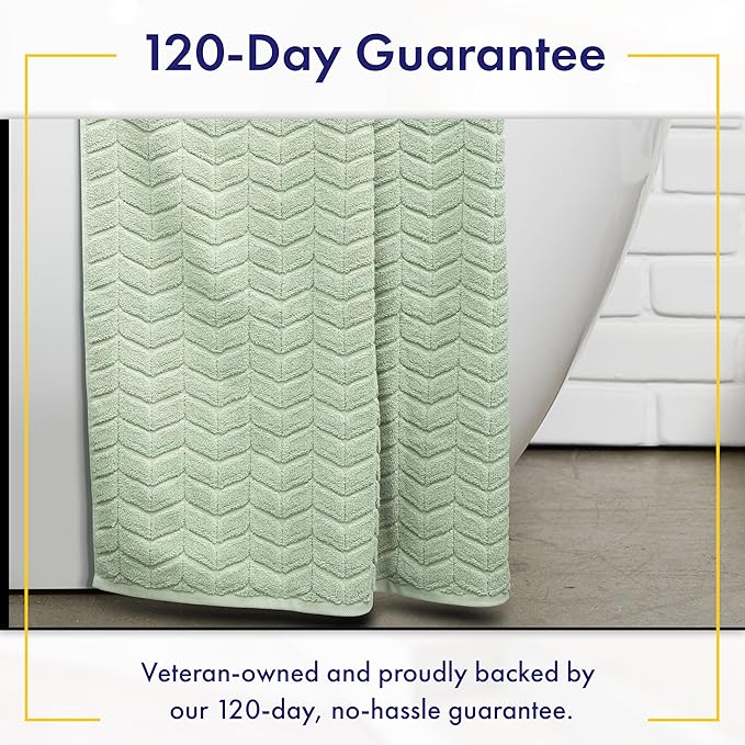 Ultra Soft & Stylish 700 GSM Luxury Bath Sheets | Pack of 2 | Extra Large 35x70 Inches | 100% Zero-Twist, Long-Staple Cotton | Remarkably Absorbent (Eucalyptus Green)
