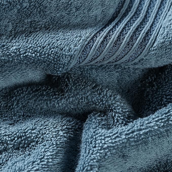 Superior Egyptian Cotton 3-Piece Towel Set, Basic Towels For Bathroom, Home Decor, Guest Bath, Shower, Apartment, Included 1 Face, 1 Hand, 1 Bath Towel, Washcloth, Quick Dry, Sapphire