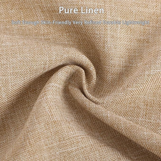 Tosewever Decorative Hemstitch Linen Table Runner Farmhouse Style Tabletop Collection Handcrafted Table Runners for Everyday Dining Wedding Party Holiday Home Decor (14 x 72 Inches, Light Coffee)