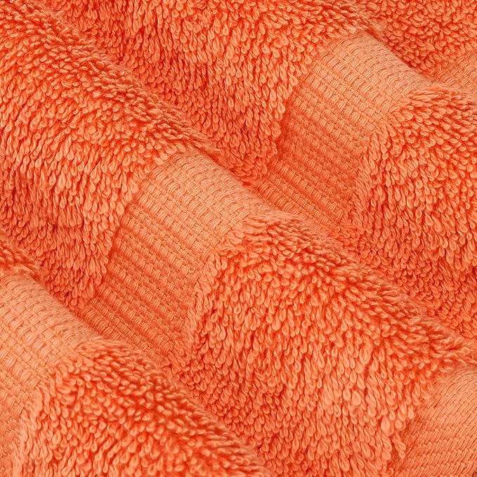 Chakir Turkish Linens 100% Cotton Premium Turkish Towels for Bathroom | 27'' x 54'' (4-Piece Bath Towels - Coral)