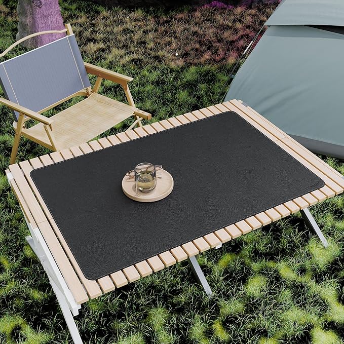 CENNBIE 35.5" x 23.6" Black Leather Desk Mat, Non-Slip Waterproof Extra Wide Desk Pad Protector,Computer Mouse Pad for Office Home