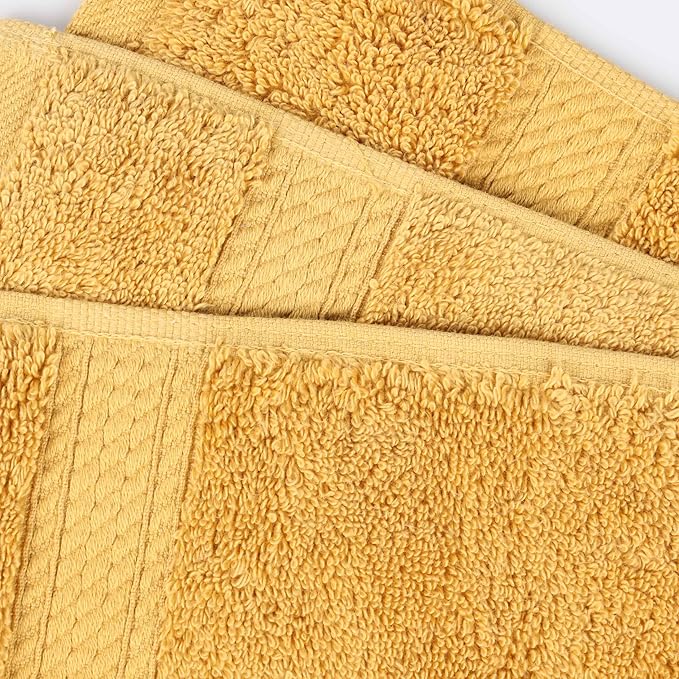 BLUENILEMILLS Madison Egyptian Cotton Towels, Towel Set for Bathroom, Shower, Hotel, Plush, 900 GSM, Highly Absorbent and Ultra-Soft Towels, Bath Essentials, 10 Piece Assorted Towel Set, Gold