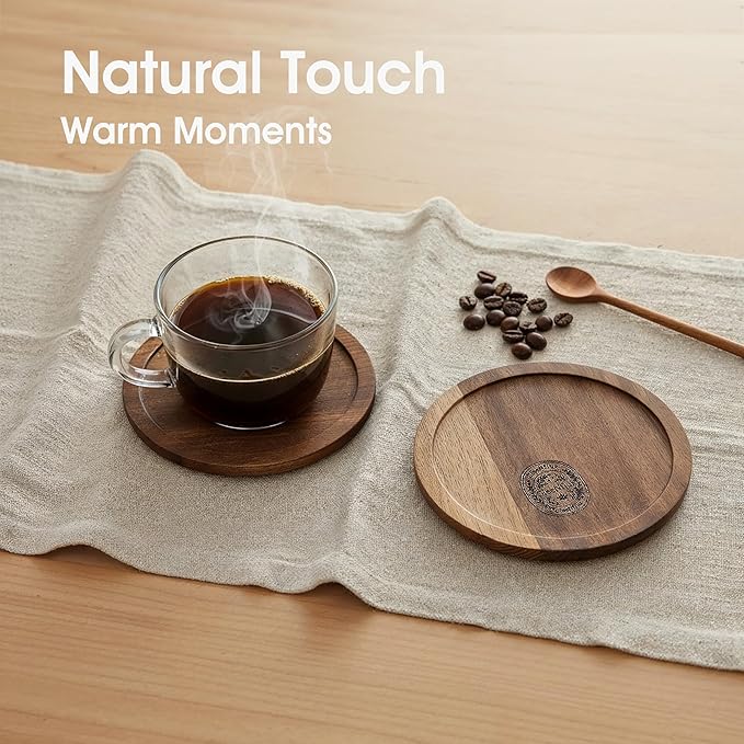 Charcuterie Boards & Cheese Knife Gift Set,Acacia Wood Serving Tray with 8-Piece Accessories (4 Cheese Knives + 2 Coasters + 2 Placemats) - Ideal for Couples Housewarming, Weddings, New Home & Holiday