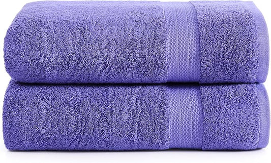 LANE LINEN 100% Cotton 2 Pack Bath Sheets (35"x66") - Ring Spun, Extra Large Cotton Bath Towels Set - Quick Dry, Soft & Absorbent Oversized Towel Set - Remains Soft After Multiple Washes - Blue Irish