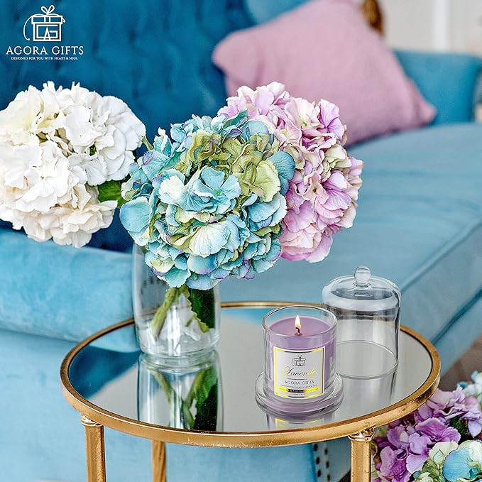 Lavender Scented Soy Candle, Aromatherapy Gift for Women, 5.3 Oz. Dome Candle