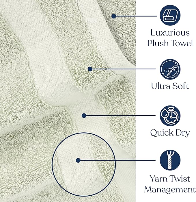 Delara Organic Cotton Luxuriously Plush Bath Towel | GOTS & OEKO-TEX Certified | Premium Hotel Quality Towels | Feather Touch Technology | 650 GSM Long Staple|Soft, Quick Dry & Ultra-Absorbent 30"x58"
