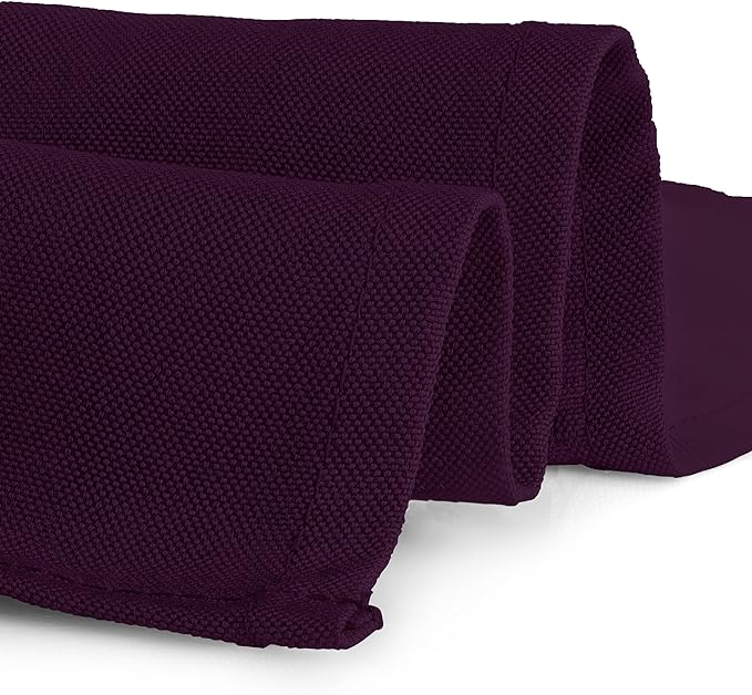 Gee Di Moda Rectangle Tablecloth - 90 x 156 Inch Eggplant - Heavy Duty Washable Polyester - 8 Ft Table, Holiday Party, Wedding & Baby Shower