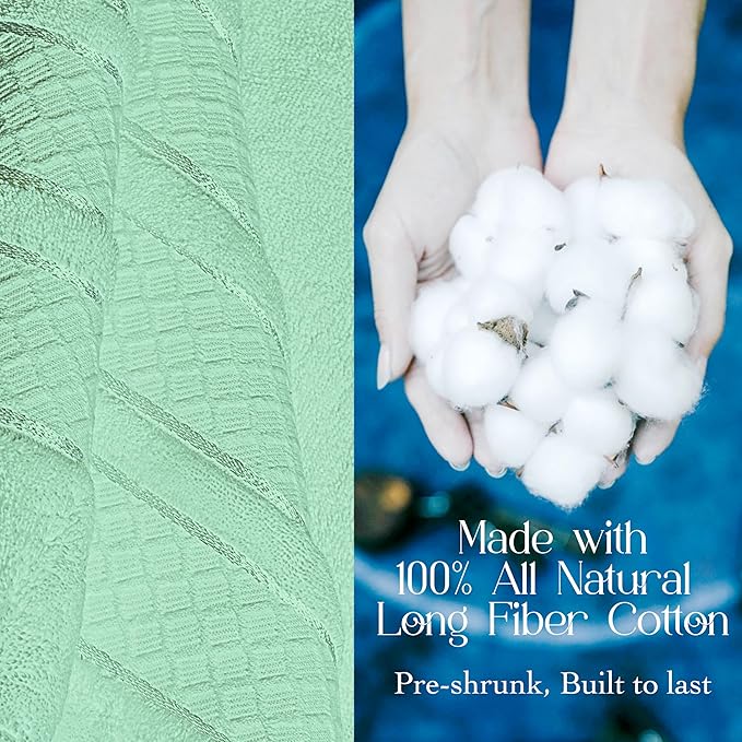 Premium Towel Set: Super absorbent, quick-drying, soft, plush. Features hanging loop, fade-resistant, eco & skin-friendly dyes. Luxury dobby design for bath or spa. (Teal, Bath Towel Set of 4)