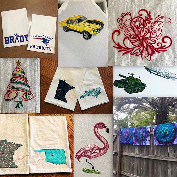 Aunti Em's Kitchen Flour Sack Dish Towels - Natural Cotton for Embroidery and Drying Glass, Hand, Dinnerware - Plain, Thick, Zero-Lint, Highly Absorbent - Set of 13, 27 x 27 Inch, Unbleached Tan