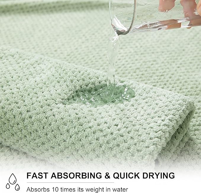 Extra Large Bath Towel Sheet Set 35x70 Inches - Oversized Bath Towels Set,Jumbo Large Microfiber - Quick Dry, Lightweight,Super Soft,Highly Absorbent Towel Set for Bathroom,Hotel,SPA,Pack of 4 (Green)