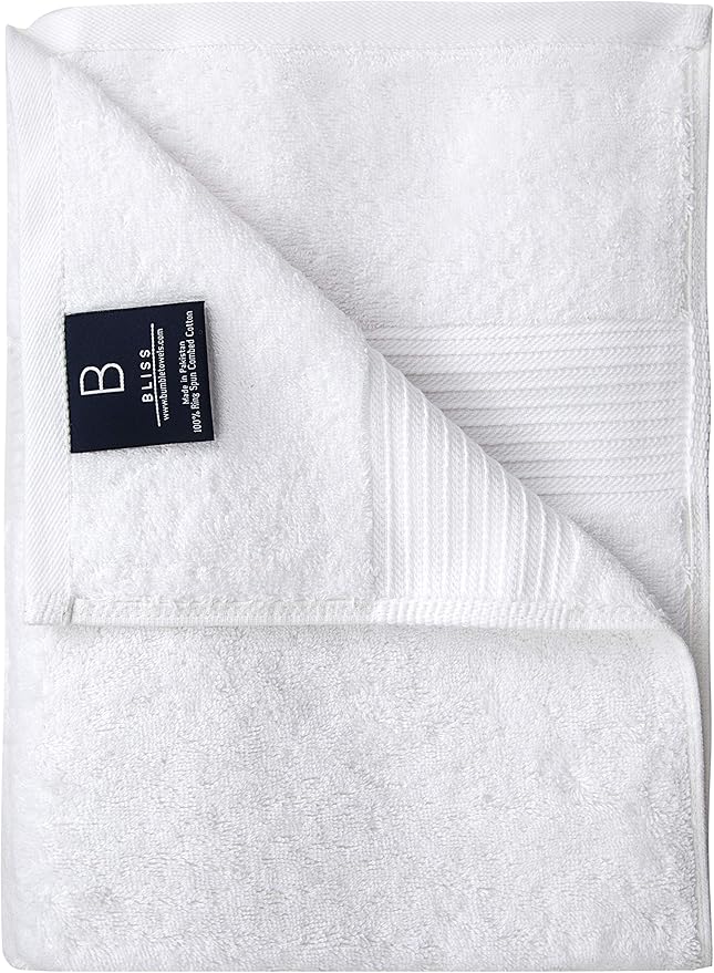 Luxury Extra Large Oversized Bath Towels | Hotel Quality Towels | 650 GSM | Soft Combed Cotton Towels for Bathroom | Thick & Fluffy Bath Sheets | White - 4 Pack