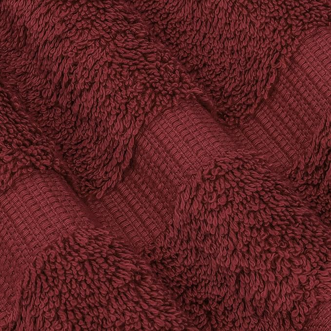 Chakir Turkish Linens 100% Cotton Premium Turkish Towels for Bathroom | 30'' x 60'' Large Bath Towels (4 Piece, Cranberry)