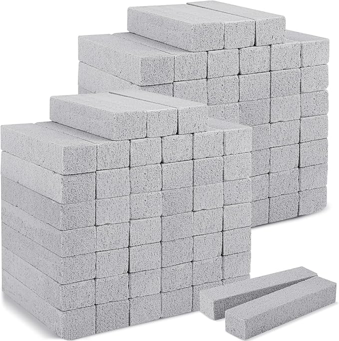 90 Pack Pumice Stones Bulk for Cleaning - Grey Pumice Scouring Pad, Pumice Stick Cleaner for Removing Toilet Bowl Ring, Bath, Household, Kitchen, Pool, 5.9 x 1.4 x 0.9 Inch