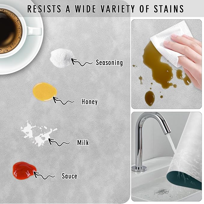 UnivoColors Washed Cowhide Pattern Faux Leather Big Size Placemats Set of 8, Waterproof Easy to Clean Anti-Slip PU Table Mats for Party Decoration19.7″×13.6″,Red Brown Retro Cowhide Pattern