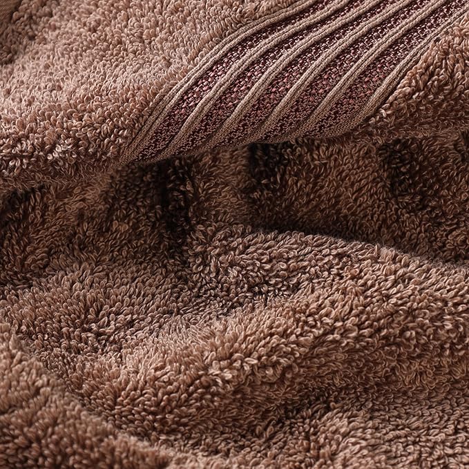 Superior Egyptian Cotton 6-Piece Towel Set, Bathroom Essentials, Towels For Bathroom, Apartment, Airbnb, Guest Bath, Face, Hand, Bath Towels, Washcloths, Absorbent, Fast Drying, Mocha