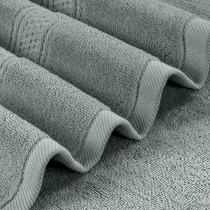 Utopia Towels 4 Pack Premium Bath Towels Set, 27 by 54 Inches, 100% Ring Spun Cotton 600GSM, Lightweight and Highly Absorbent Quick Drying Towels, Perfect for Daily Use, Cool Grey