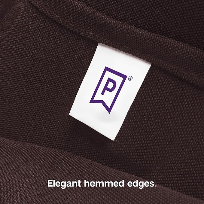 Gee Di Moda Rectangle Tablecloth - 90 x 132 Inch Chocolate Table Cloth for 6 Foot Table with Floor-Length Drop - Heavy Duty Washable Fabric - 6 Ft Buffet Table, Holiday Party, Wedding & Baby Shower