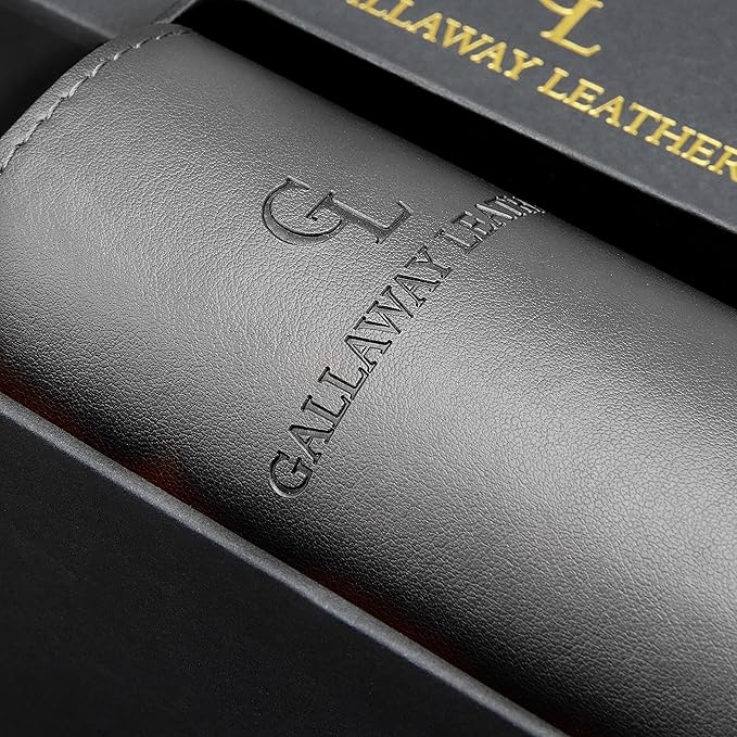 Gallaway Leather Desk Mat,Desk Writing Pad - Office Desk Pad, Medium 24" x 14" Gray, Desk Mats on Top of Desks, Gift Ready Elegant Computer Desk Mat Desk Cover Desk Pad Protector PU Leather