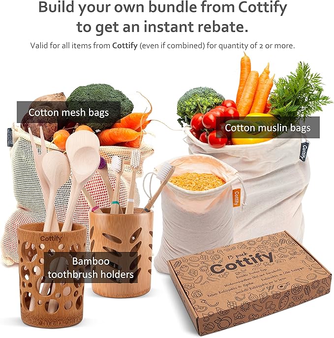 6 Reusable Produce Bags Grocery Washable | Organic Cotton Mesh Produce Bags | Double-Stitched & Tare Weigh | Mesh bags for vegetables | Cotton Produce Bags Reusable Washable | Produce bag (M size)