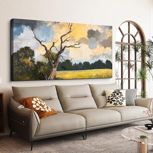 YISXINOAG Modern Abstract Wall Art Canvas Wall Decor Large Abstract Wall Art for Living Room Large Landscape Picture Modern Home Decorations Canvas Art Wall Decor Prints on Bedroom Size 29"X58"