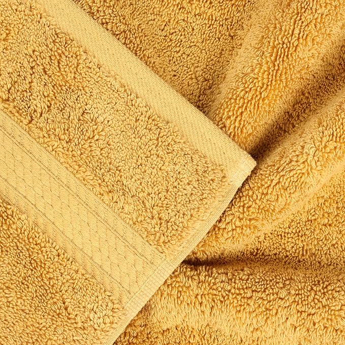 BLUENILEMILLS Madison Egyptian Cotton Bath Towels, Towel Set for Bathroom, Shower, Hotel, Plush, 900 GSM, Highly Absorbent and Ultra-Soft Towels, Bath Essentials, Towels, Set of 2, Gold