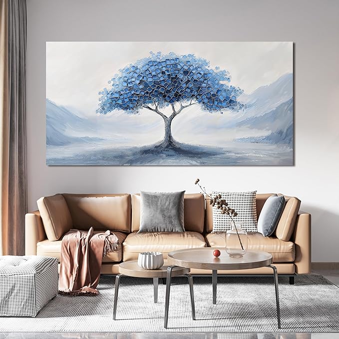 Canvas Wall Art Decor Wall Art Pictures for Living Room Large Tree of Life Wall Art Decorations Abstract Canvas Art Wall Decor Oversized Wall Art Prints Artwork for Walls Bedroom Home Decor 29" X 58"