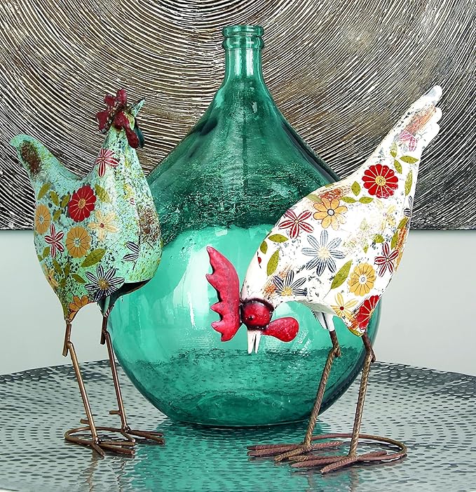 Deco 79 Glass Decorative Vase Spanish Centerpiece Vase, Flower Vase for Home Decoration 15" x 15" x 22", Teal