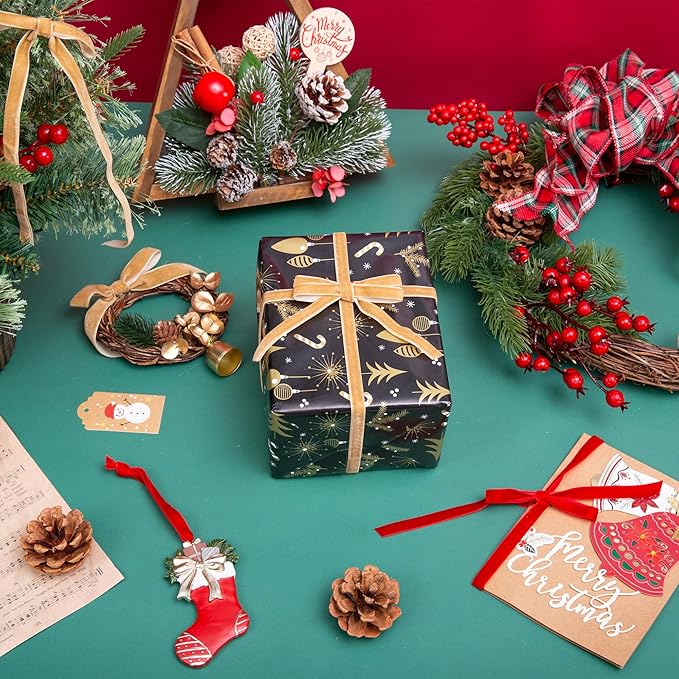 Vintage Khaki Velvet Ribbon, 3/8 Inch X 25Yd