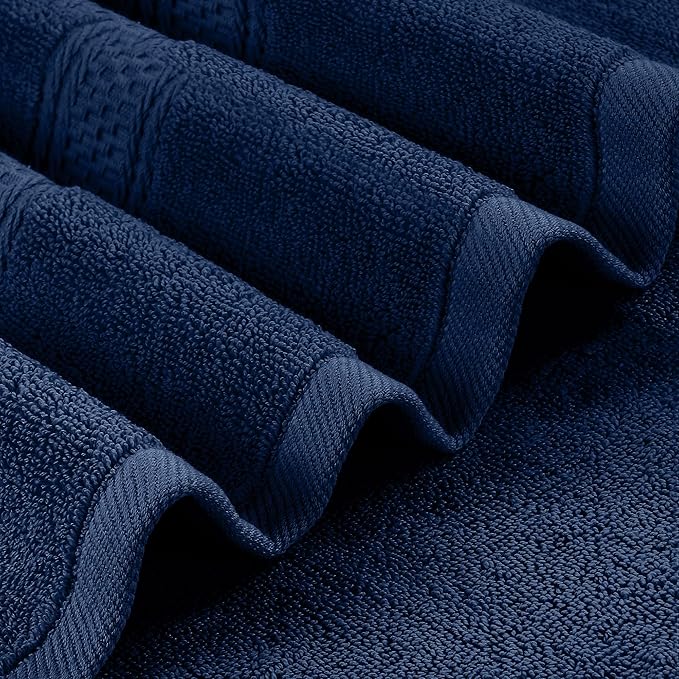 Utopia Towels 4 Pack Premium Bath Towels Set, 27 by 54 Inches, 100% Ring Spun Cotton 600GSM, Lightweight and Highly Absorbent Quick Drying Towels, Perfect for Daily Use, Navy