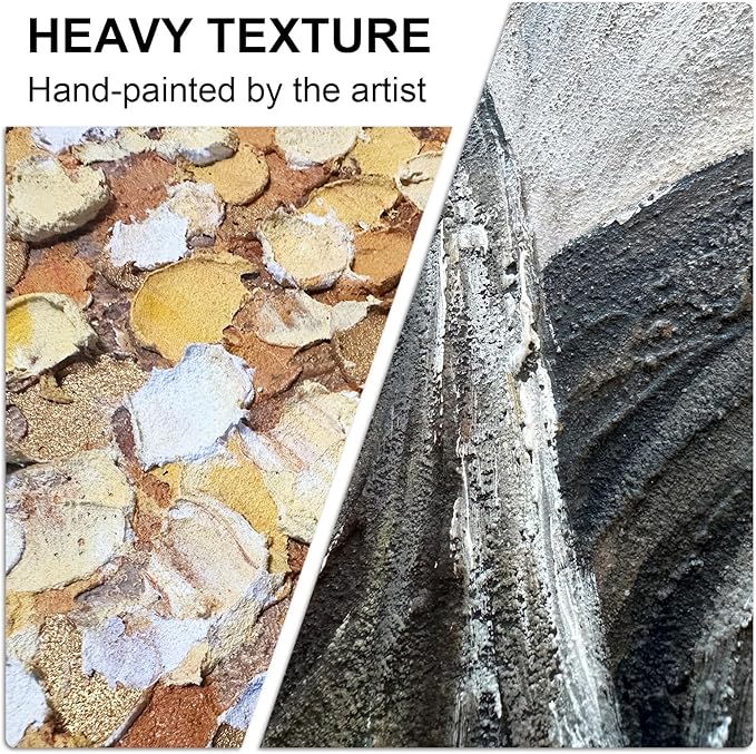 Gold Tree of Life Canvas Wall Art, Modern Abstract Textured Painting, Large Framed Panoramic Landscape Artwork for Living Room, Bedroom, Office, Home Decor 40"x20"