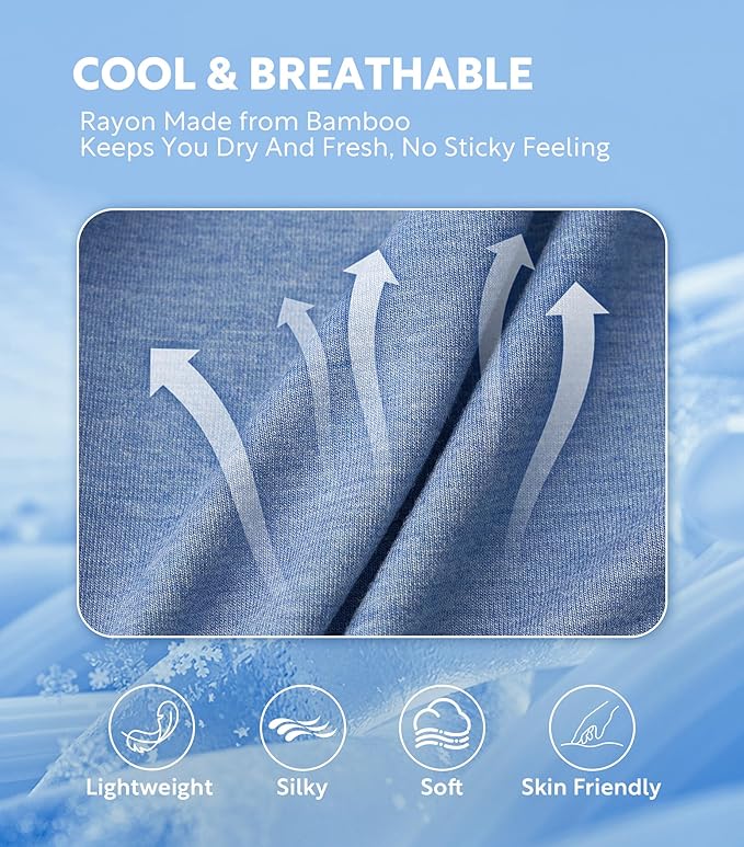 DAVID ARCHY Mens Underwear Bamboo Rayon Boxers for Men Breathable and Cool Men's Boxer Shorts with Button Fly 3 or 5 Pack