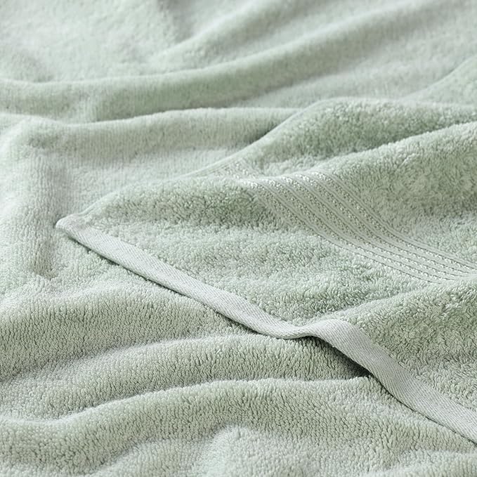 Superior Egyptian Cotton 3-Piece Towel Set, Basic Towels For Bathroom, Home Decor, Guest Bath, Shower, Apartment, Included 1 Face, 1 Hand, 1 Bath Towel, Washcloth, Quick Dry, Sage