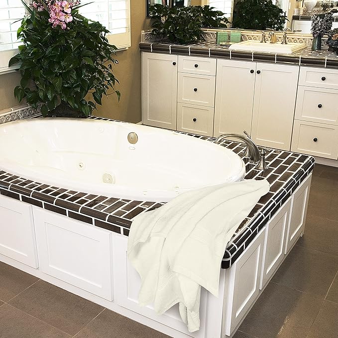 Utopia Towels 4 Pack Premium Bath Towels Set, 27 by 54 Inches, 100% Ring Spun Cotton 600GSM, Lightweight and Highly Absorbent Quick Drying Towels, Perfect for Daily Use, Ivory