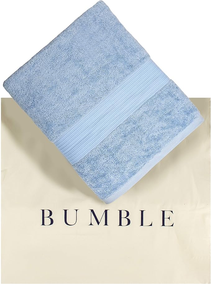 Luxury Extra Large Oversized Bath Towels | Hotel Quality Towels | 650 GSM | Soft Combed Cotton Towels for Bathroom | Thick & Fluffy Bath Sheets | Sky Blue - 4 Pack