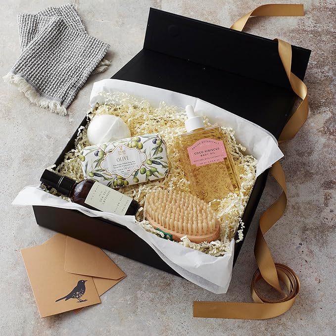 CECOBOX - Gift Boxes with Lids for Presents 11"x7.5"x3" - Matte, Collapsible Magnetic Closure Gift Box - Groomsmen & Bridesmaid Proposal Boxes, Wedding, PR, Birthdays, Holidays (Black)