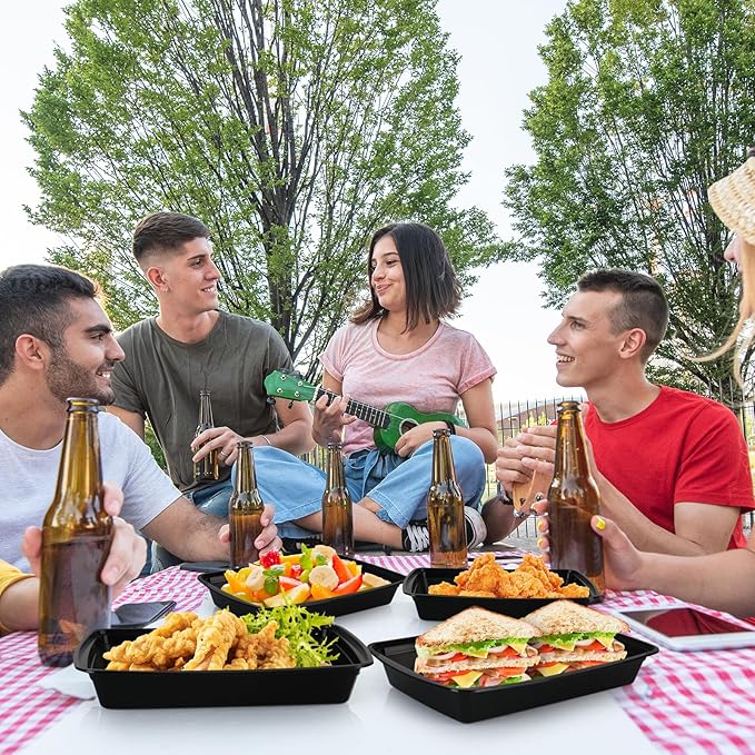 Meal Prep Containers Reusable - 48oz Food Storage Containers with Lids 30 Pack, To Go Food Containers for Meal Prep, Disposable To Go Container with Lids, BPA Free, Microwave/Dishwasher/Freezer Safe