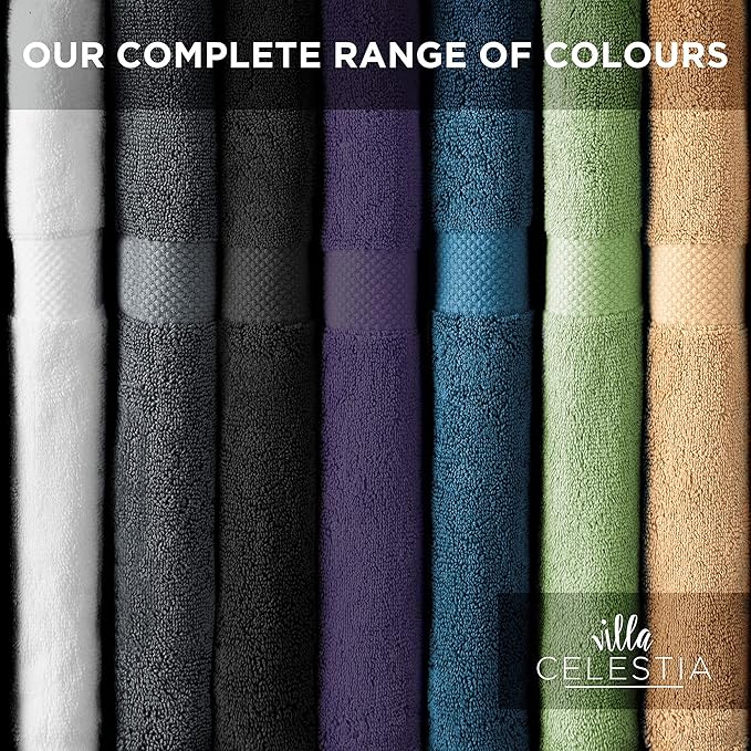 100% Combed Cotton Bathroom Towel Set of 6- 2 Bath Towels, 2 Hand Towels, 2 Wash Cloths, Sustainable, Soft, Highly Absorbent 6 Piece Cotton Bath Towel Set Ideal for Hotels, Spa, Bathroom, Dorm, White