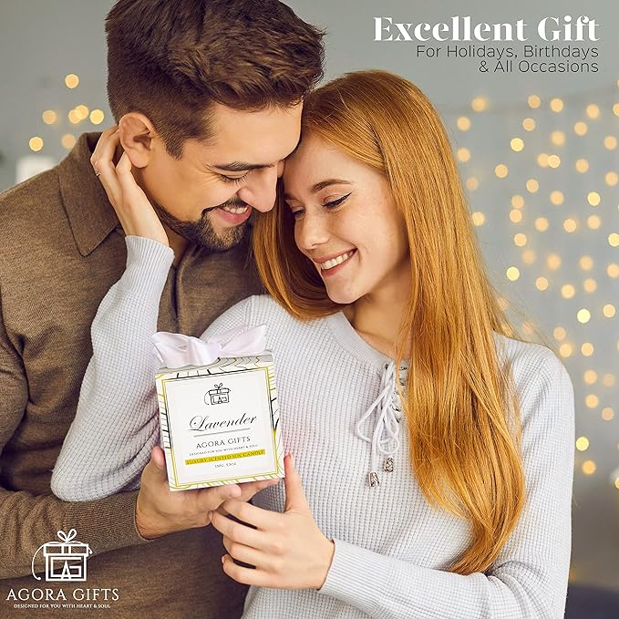 Lavender Scented Soy Candle, Aromatherapy Gift for Women, 5.3 Oz. Dome Candle