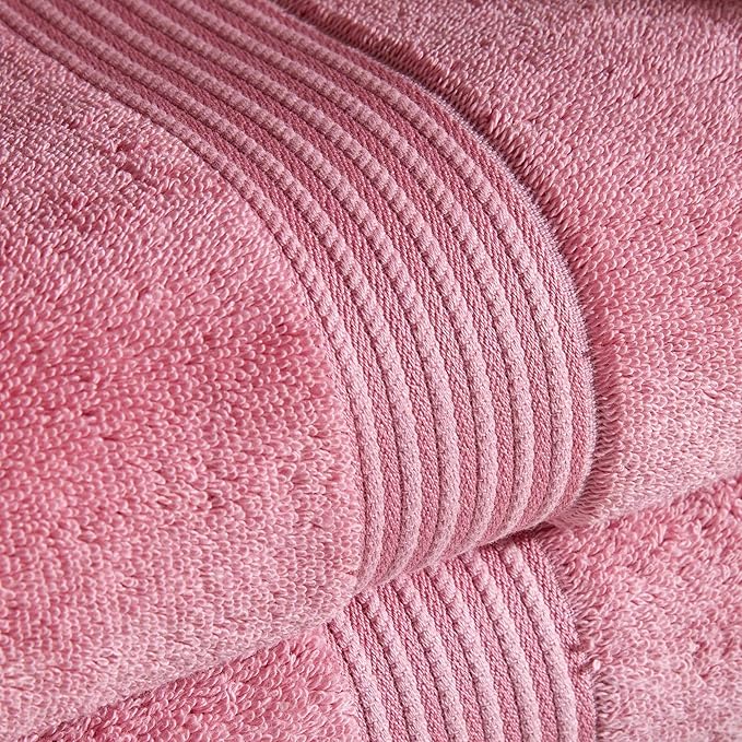 Christy Supreme Hygro 6 Piece Towel Set | Blush Pink | 100% Luxury Supima Cotton | Ultra Soft | Super Absorbent | 650GSM | 2 Bath Towels 2 Hand Towels 2 Face Cloths
