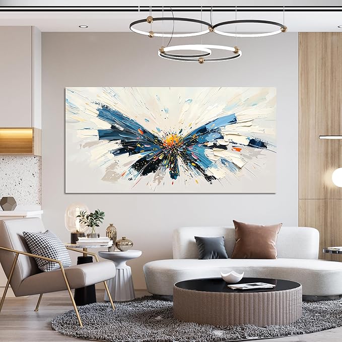 Canvas Wall Art Decor Abstract Wall Art for Living Room Abstract Canvas Art Wall Decor Butterfly Wall Art Pictures Modern Colorful Wall Art Prints Artwork for Walls Office Home Decor 20" X 40"