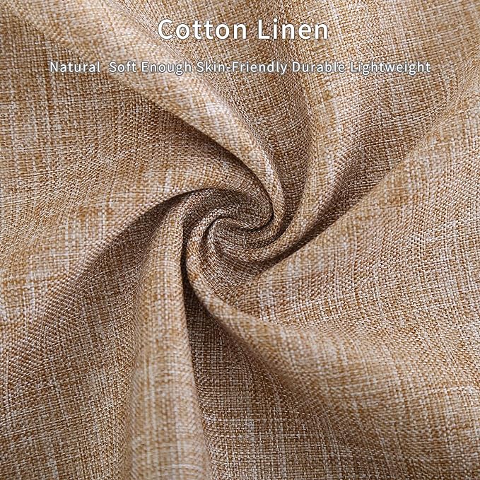 Tosewever Decorative Linen Table Runner Farmhouse Style Tabletop Collection 14 x 72 Inches Table Runners for Everyday Dining Wedding Party Holiday Home Decor (14" x 72", Light Coffee/Straight)