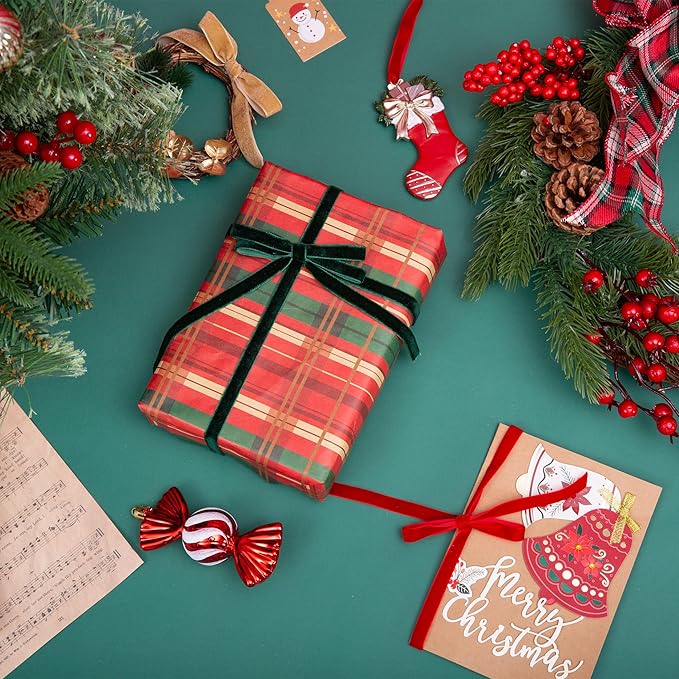 Vintage Hunter Green Velvet Ribbon, 3/8 Inch X 25Yd